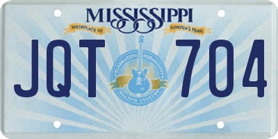 MS license plate JQT704