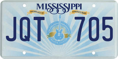 MS license plate JQT705