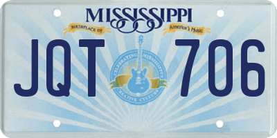 MS license plate JQT706