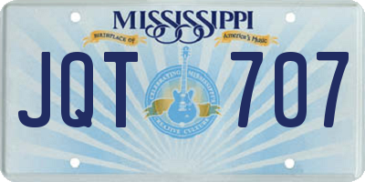 MS license plate JQT707