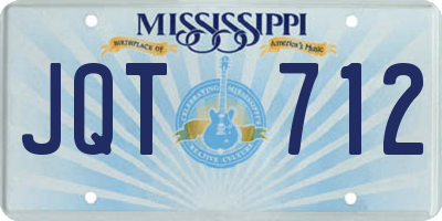 MS license plate JQT712