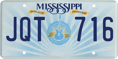 MS license plate JQT716