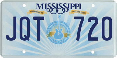 MS license plate JQT720
