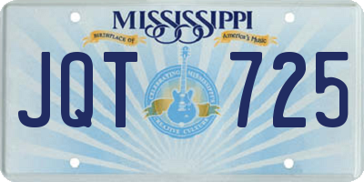 MS license plate JQT725