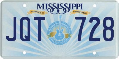 MS license plate JQT728