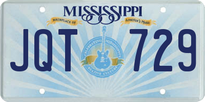 MS license plate JQT729