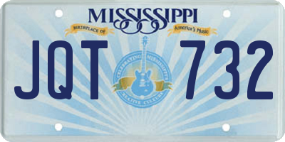 MS license plate JQT732