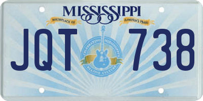 MS license plate JQT738