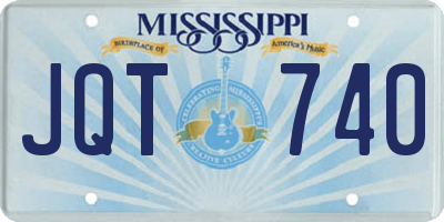 MS license plate JQT740