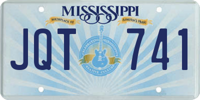 MS license plate JQT741