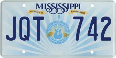 MS license plate JQT742