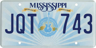 MS license plate JQT743