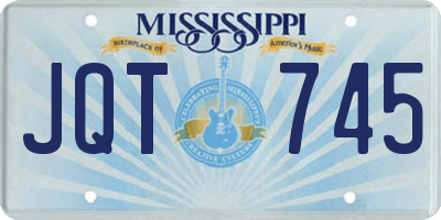 MS license plate JQT745