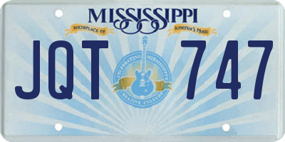 MS license plate JQT747