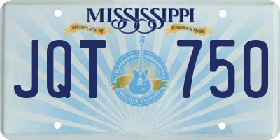 MS license plate JQT750