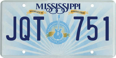 MS license plate JQT751