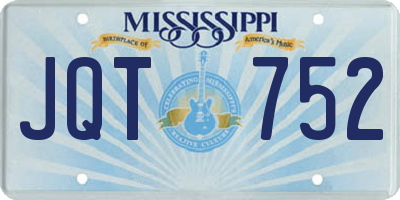 MS license plate JQT752