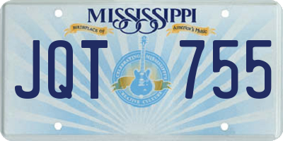 MS license plate JQT755