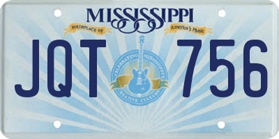 MS license plate JQT756