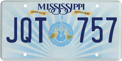 MS license plate JQT757
