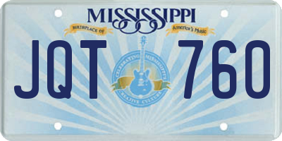 MS license plate JQT760
