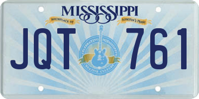 MS license plate JQT761