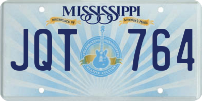 MS license plate JQT764