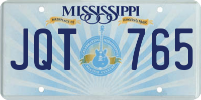 MS license plate JQT765