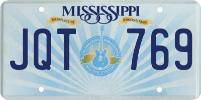MS license plate JQT769
