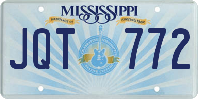 MS license plate JQT772