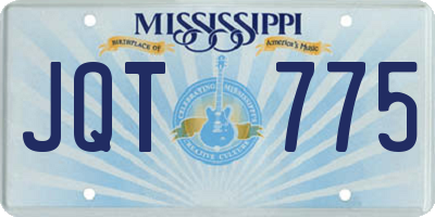 MS license plate JQT775