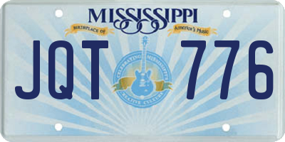 MS license plate JQT776