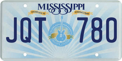 MS license plate JQT780