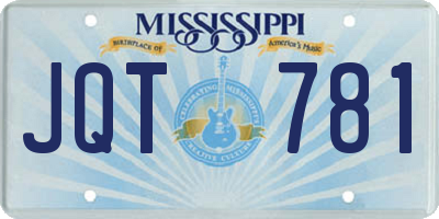 MS license plate JQT781