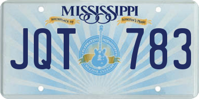 MS license plate JQT783