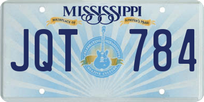 MS license plate JQT784