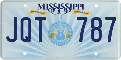 MS license plate JQT787