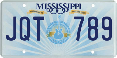 MS license plate JQT789
