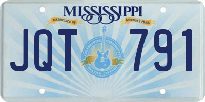 MS license plate JQT791