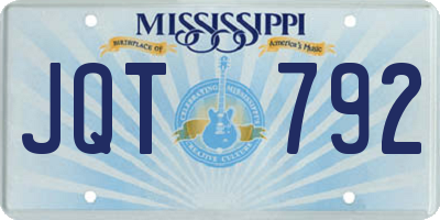 MS license plate JQT792