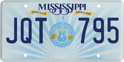 MS license plate JQT795