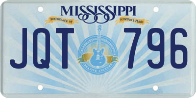 MS license plate JQT796