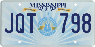 MS license plate JQT798