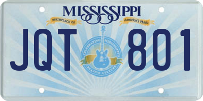 MS license plate JQT801