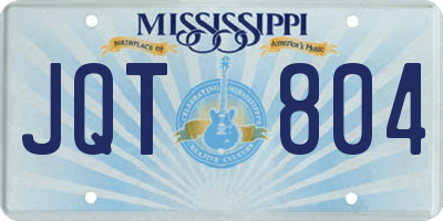 MS license plate JQT804