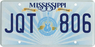 MS license plate JQT806