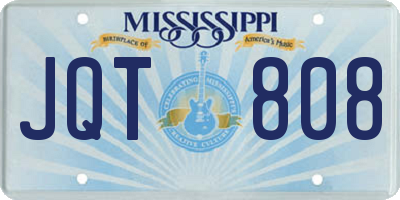 MS license plate JQT808