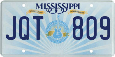 MS license plate JQT809