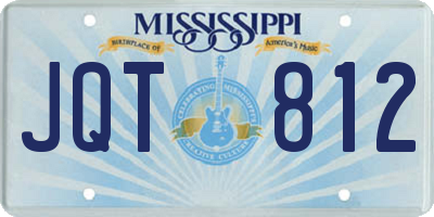 MS license plate JQT812