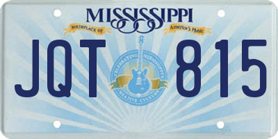 MS license plate JQT815